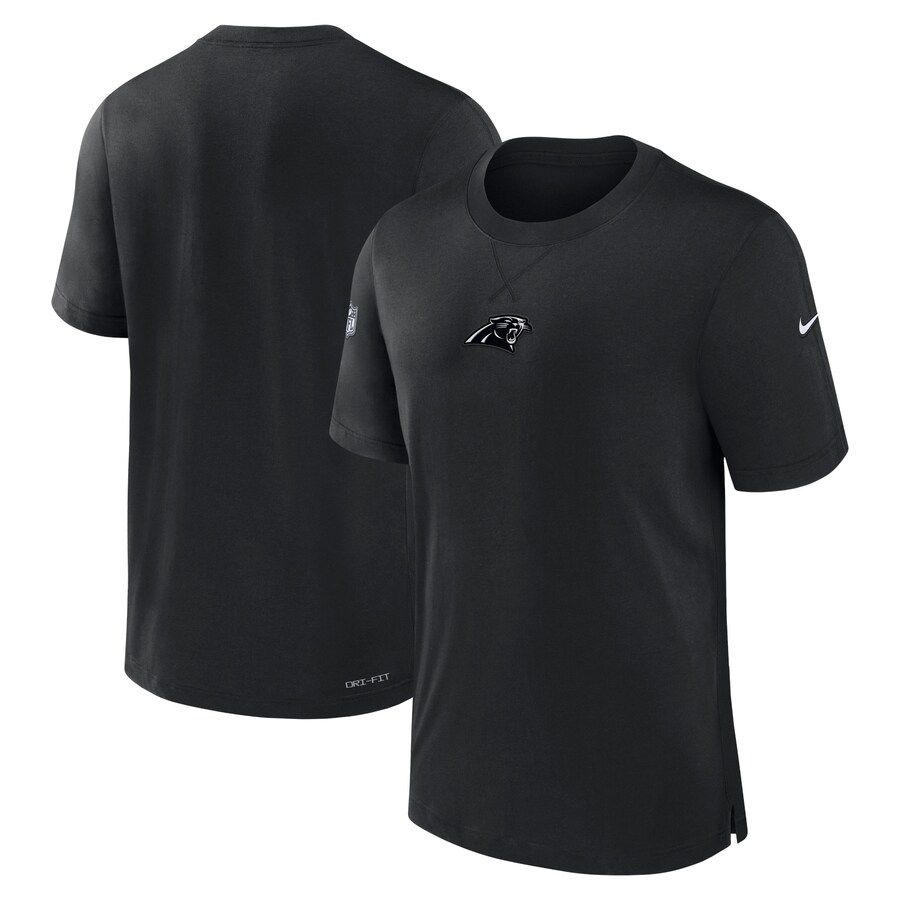 Men's Carolina Panthers Nike Black 2023 Sideline Performance T-Shirt - ujerseystore