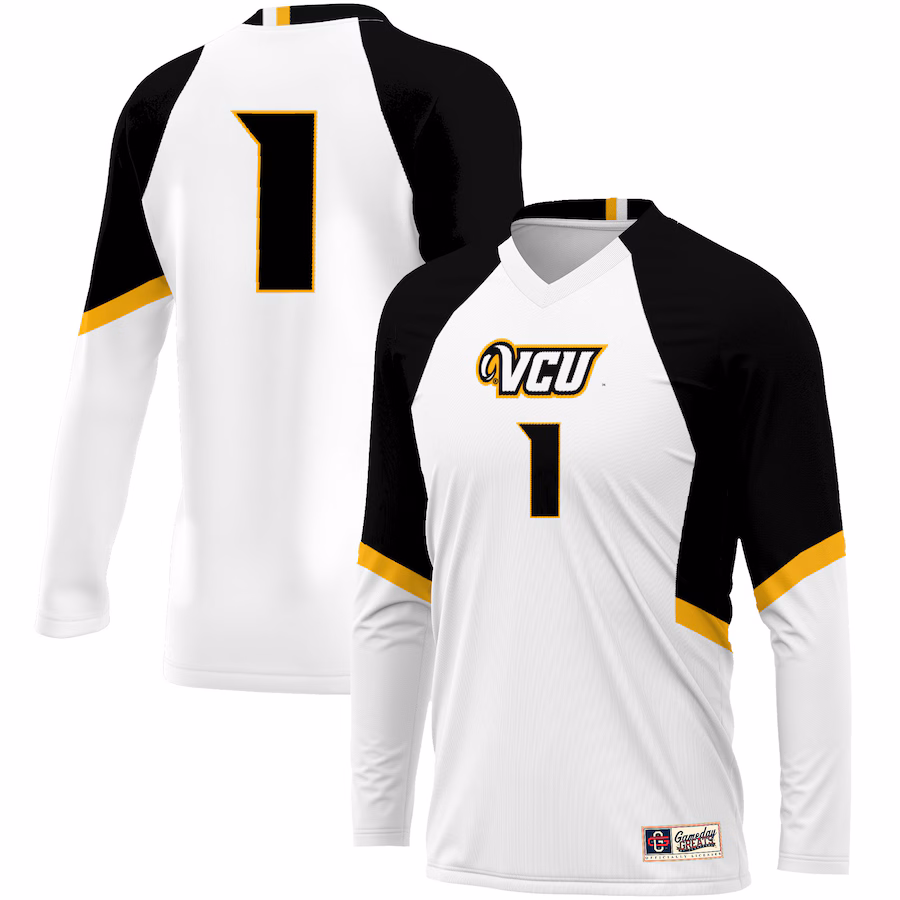 Youth  GameDay Greats #1 White VCU Rams Women's Volleyball Lightweight Fashion Jersey - ujerseystore
