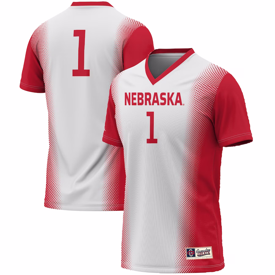 #1 Nebraska Huskers GameDay Greats Unisex  Lightweight Women's Soccer Jersey - White - ujerseystore