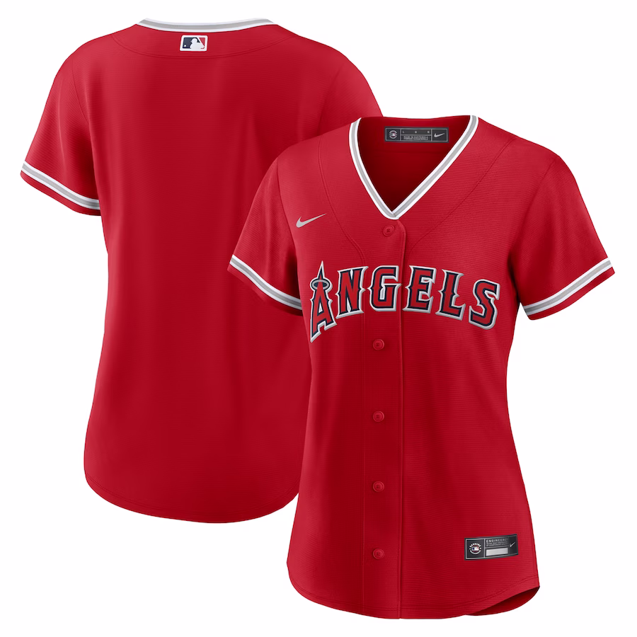 Women's Los Angeles Angels Nike Red Alternate Replica Team Jersey - ujerseystore