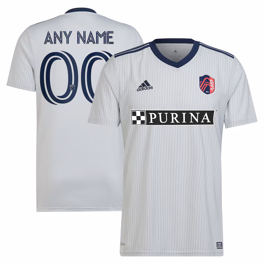Men's St. Louis City SC adidas Gray 2023 The Spirit Kit Replica Custom Jersey - ujerseystore