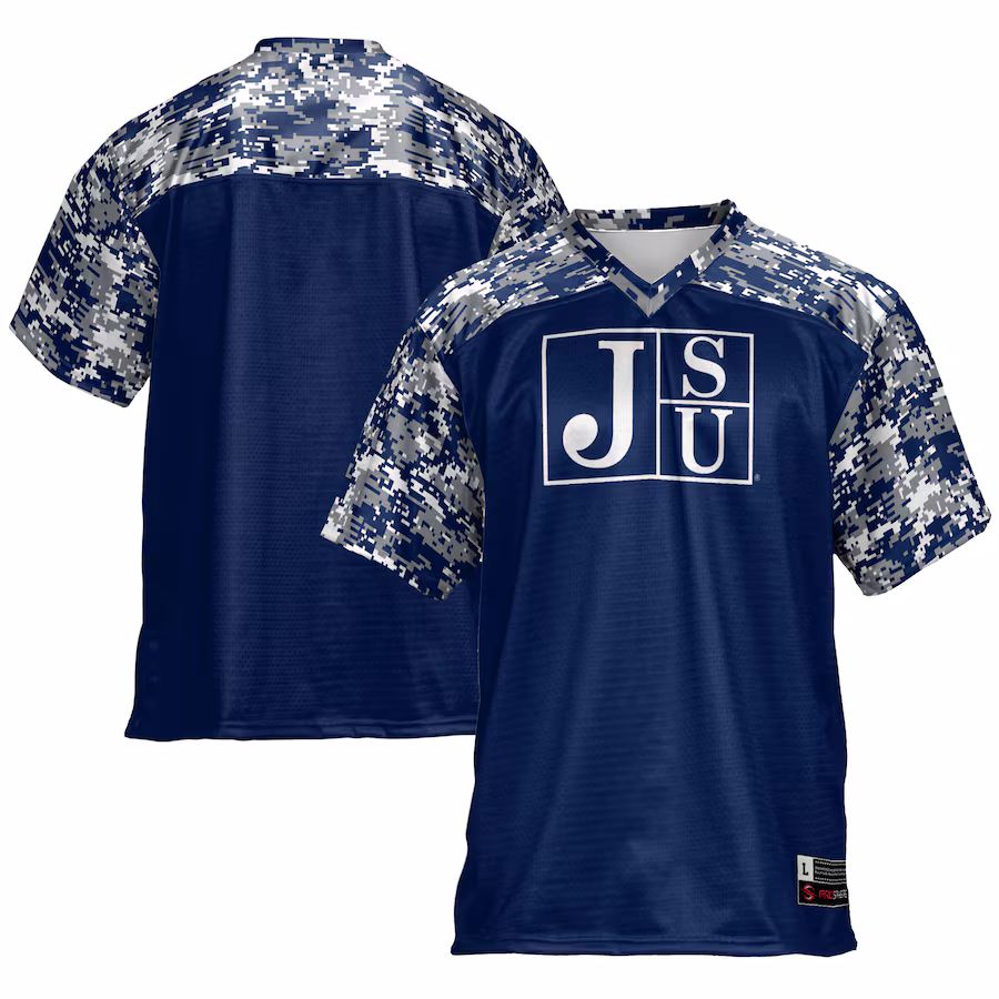 Men's GameDay Greats Navy Jackson State Tigers Football Jersey - ujerseystore
