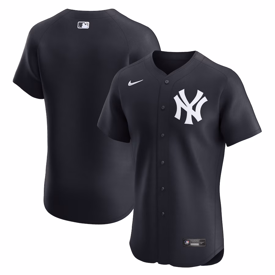 Men's New York Yankees Nike Black Alternate Elite Jersey - ujerseystore