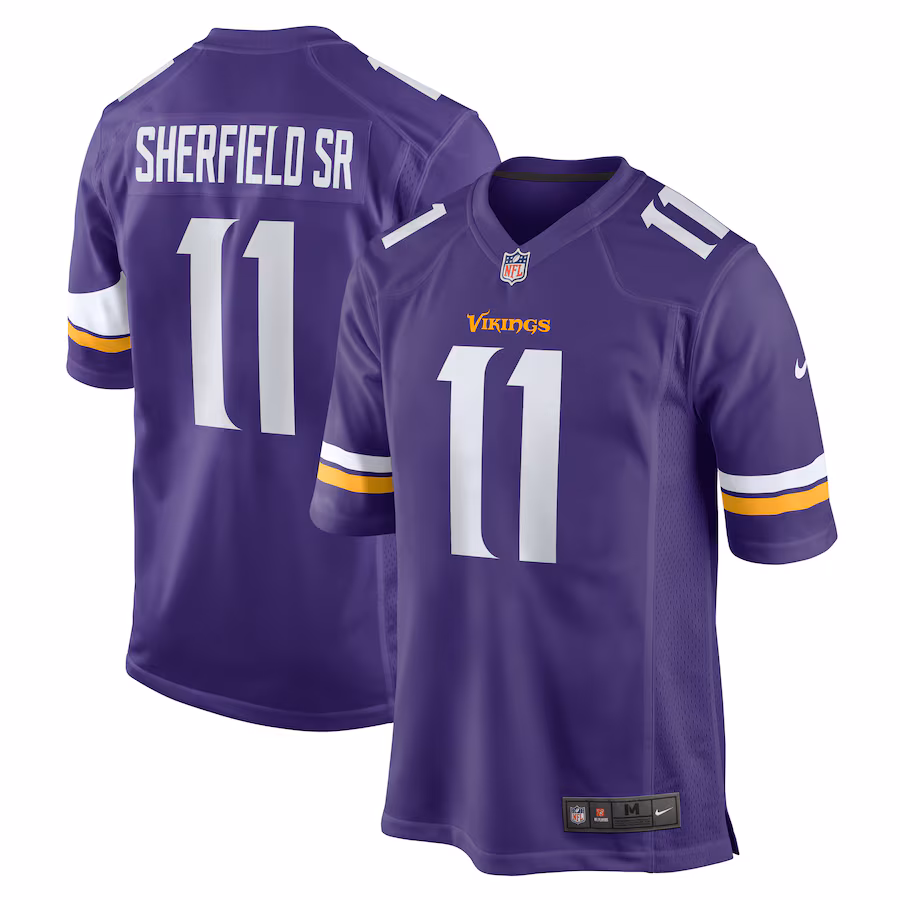 Men's Minnesota Vikings Trent Sherfield Sr. Nike  Purple Game Jersey - ujerseystore