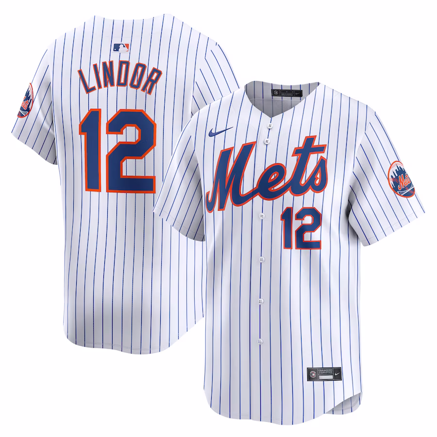 Men's New York Mets Francisco Lindor Nike White Home Limited Player Jersey - ujerseystore
