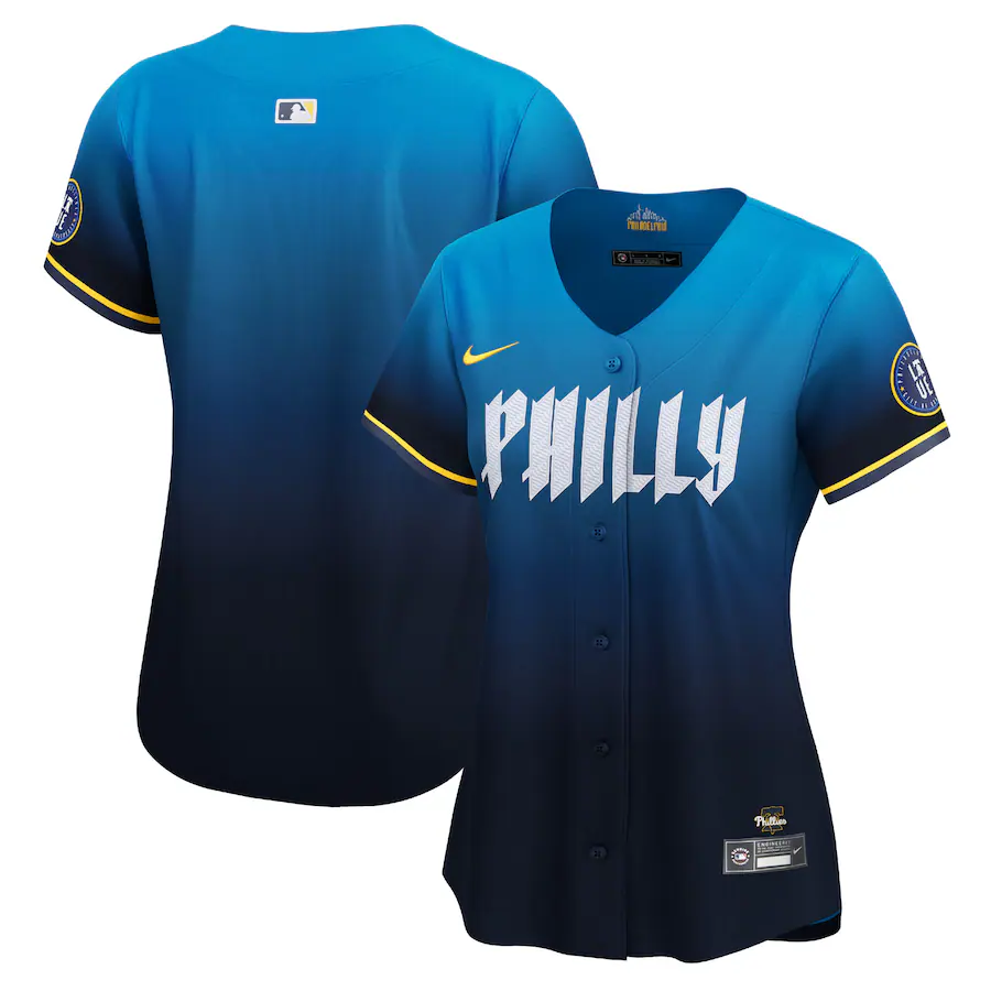 Women's Philadelphia Phillies  Nike Blue 2024 City Connect Limited Jersey - ujerseystore