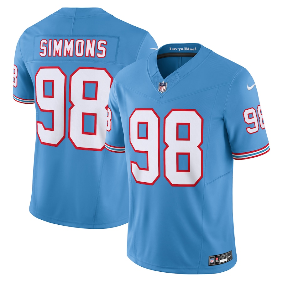 Men's Tennessee Titans Jeffery Simmons Nike Light Blue Vapor F.U.S.E. Limited Jersey - ujerseystore