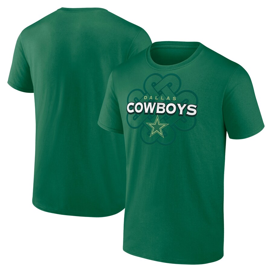 Men's Dallas Cowboys Fanatics Kelly Green Celtic Luck T-Shirt - ujerseystore