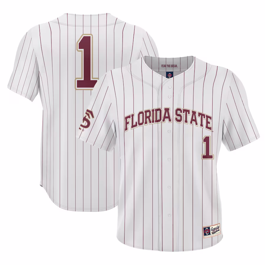 #1 Florida State Seminoles GameDay Greats Lightweight Baseball Jersey - White - ujerseystore