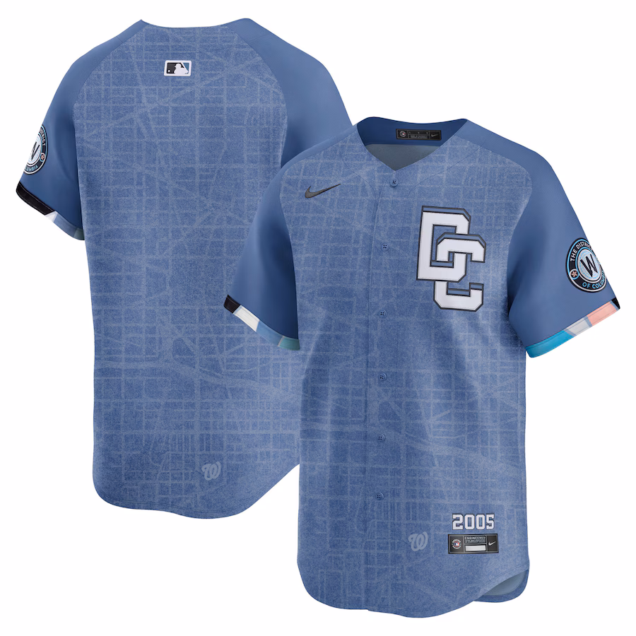 Men's Washington Nationals Nike Blue 2025 City Connect Limited Jersey - ujerseystore