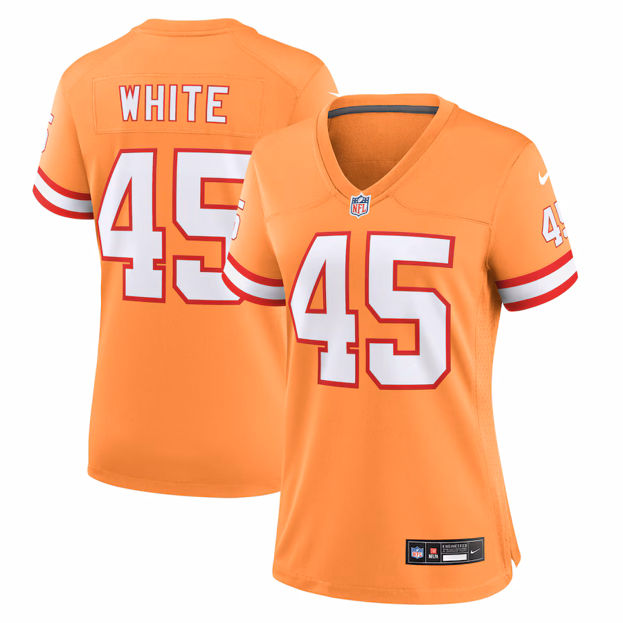 Women's Tampa Bay Buccaneers Devin White Nike Orange Player Jersey - ujerseystore