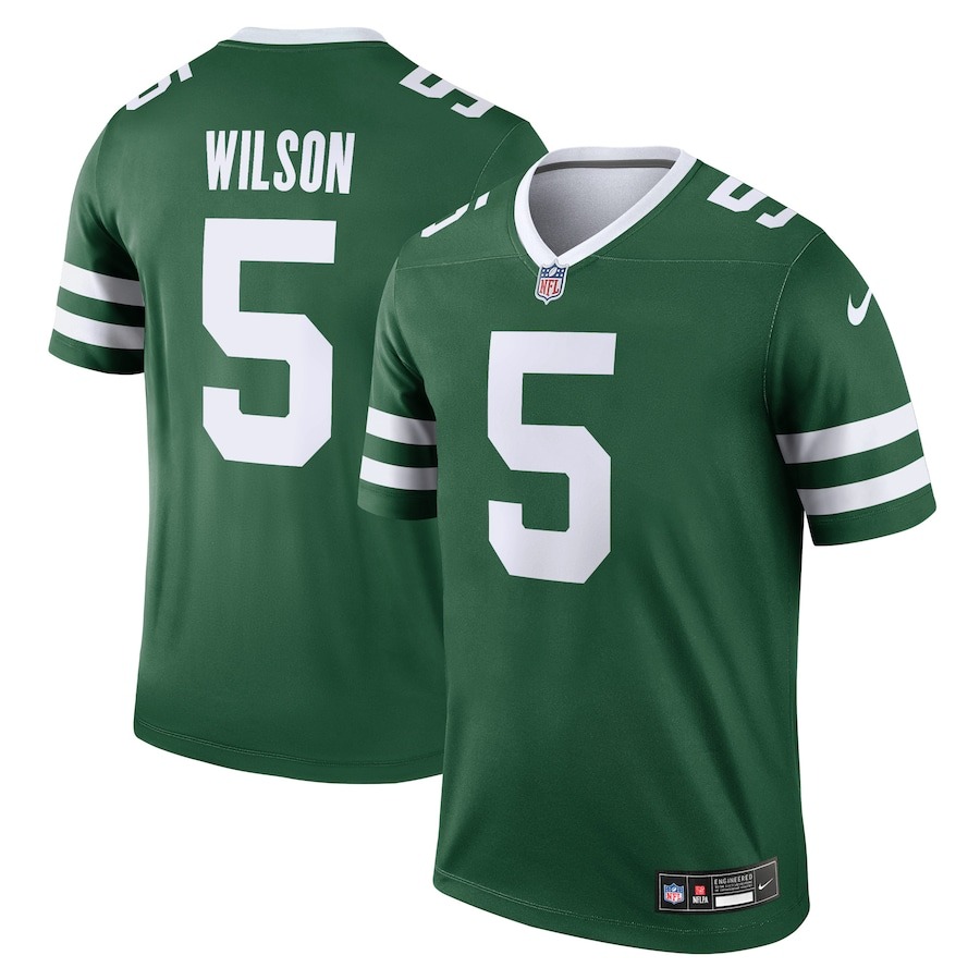 Men's New York Jets Garrett Wilson Nike Legacy Green Legend Jersey - ujerseystore