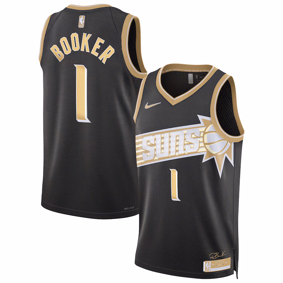 Unisex Phoenix Suns Devin Booker Nike Black  Select Series Swingman Jersey - ujerseystore