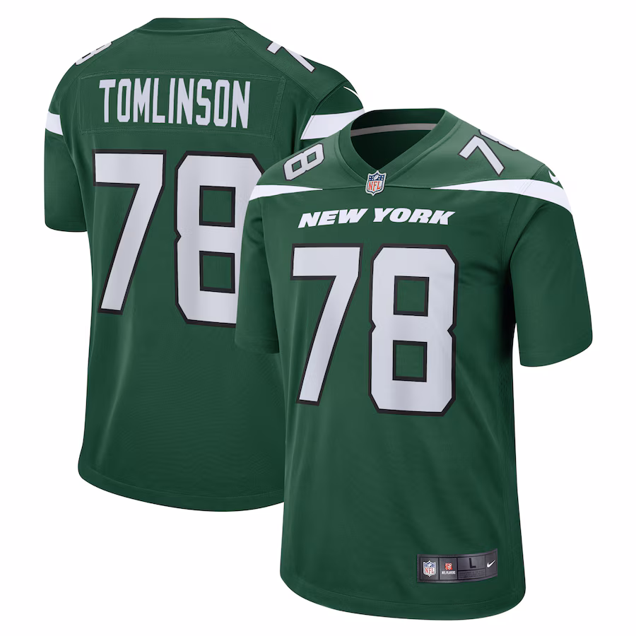 Men's New York Jets Laken Tomlinson Nike Gotham Green Game Jersey - ujerseystore