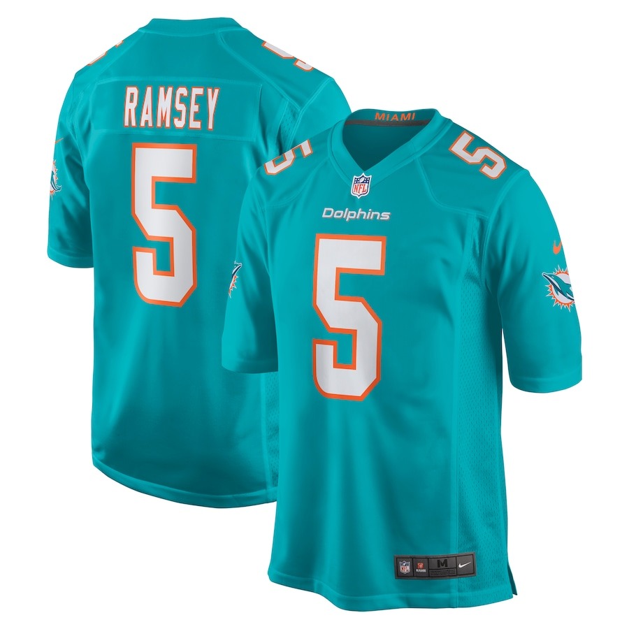 Men's Miami Dolphins Jalen Ramsey Nike Aqua Team Color Game Jersey - ujerseystore