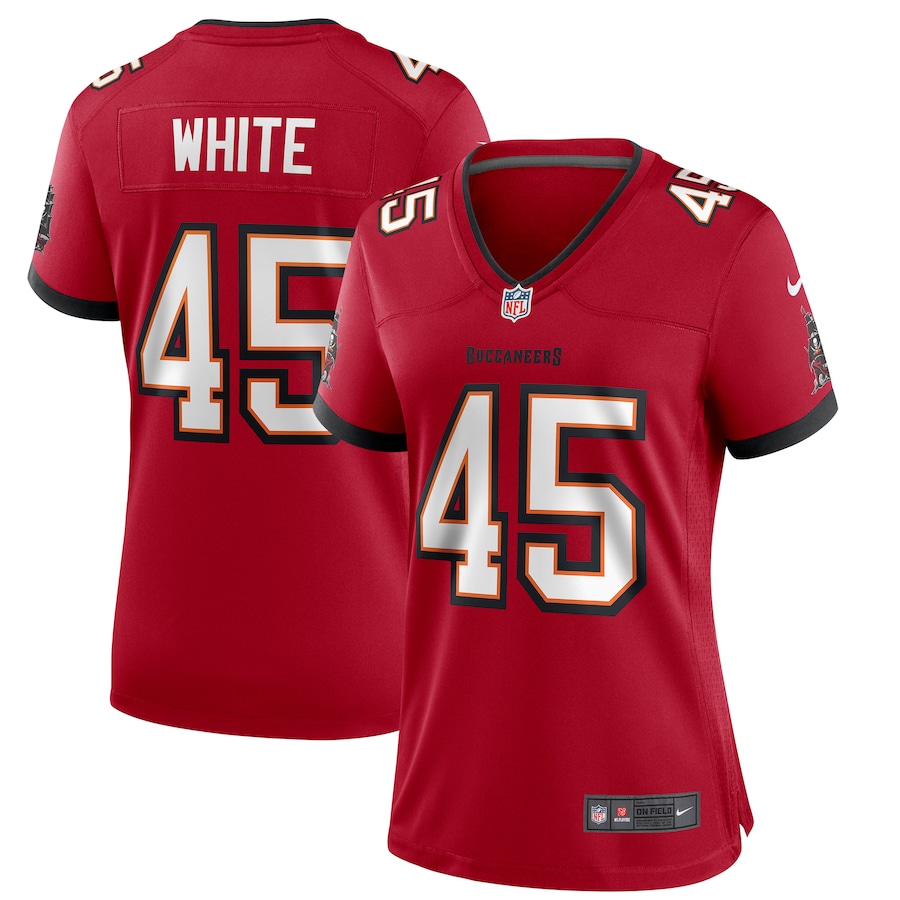 Women's Tampa Bay Buccaneers Devin White Nike Red Game Player Jersey - ujerseystore