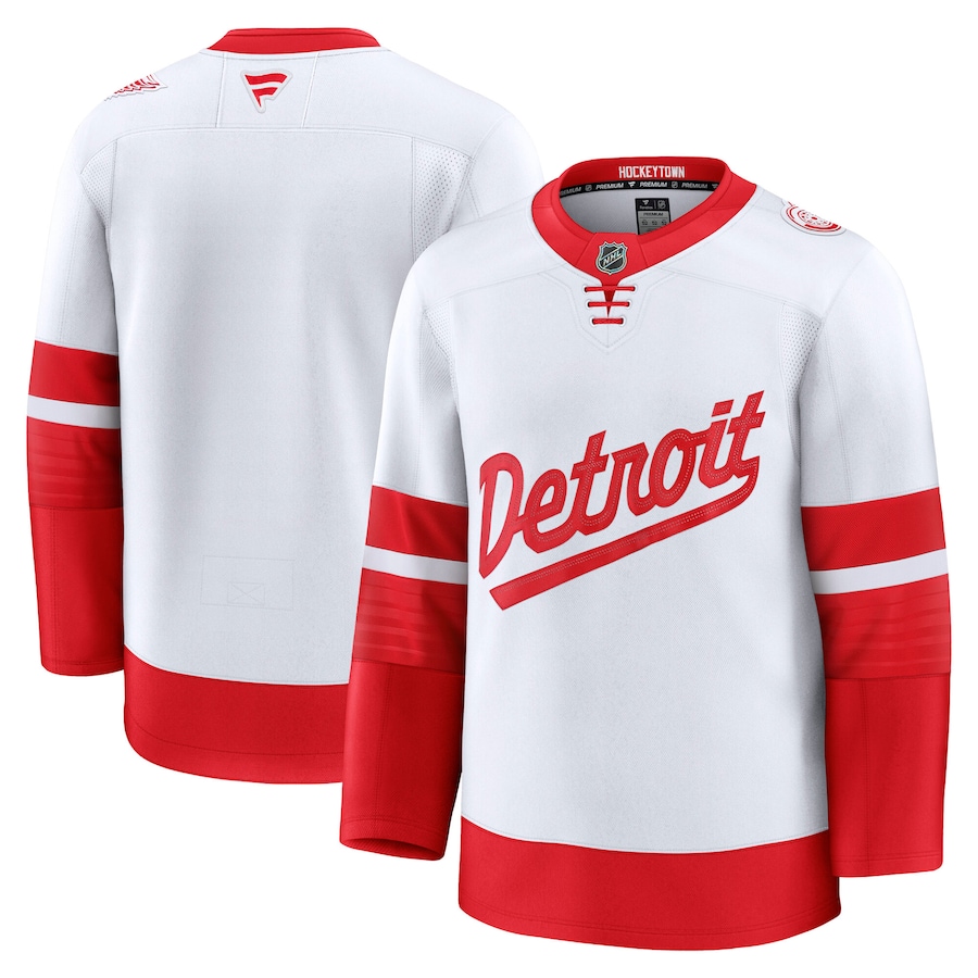 Men's Detroit Red Wings Fanatics White 2025 NHL Stadium Series Premium Jersey - ujerseystore