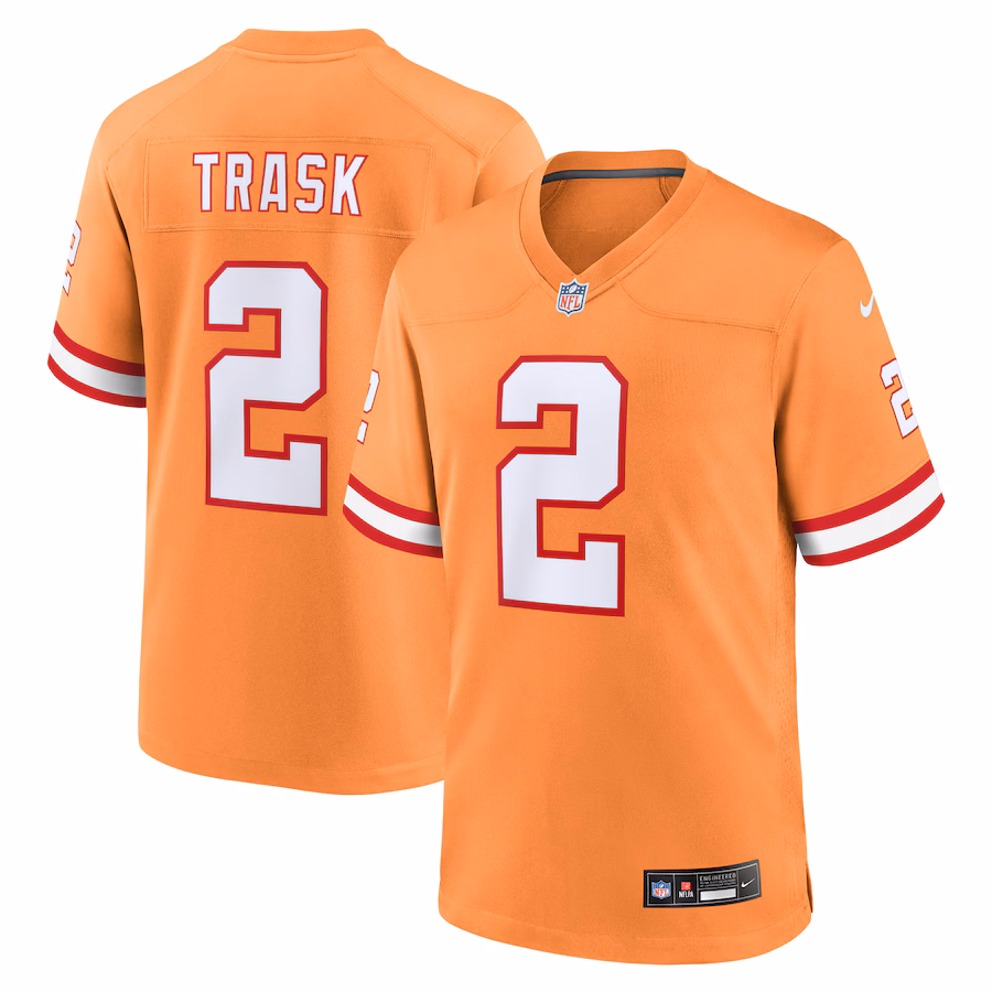 Men's Tampa Bay Buccaneers Kyle Trask Nike Orange Throwback Game Jersey - ujerseystore