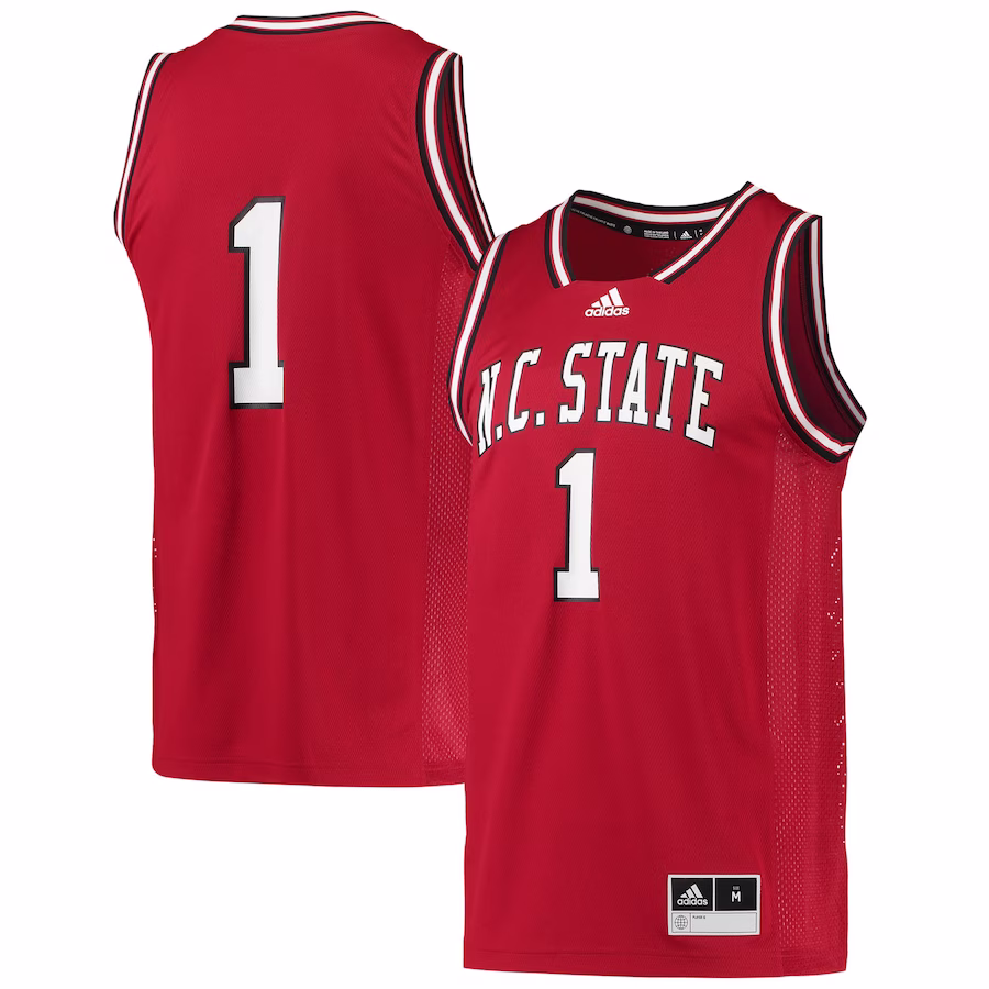 #1 NC State Wolfpack adidas Reverse Retro Jersey - Red - ujerseystore