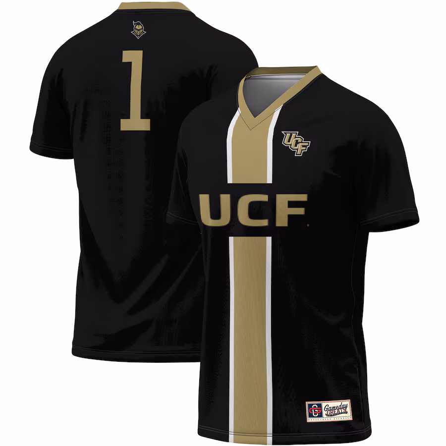 Unisex ProSphere #1 Black UCF Knights Lightweight Soccer Jersey - ujerseystore