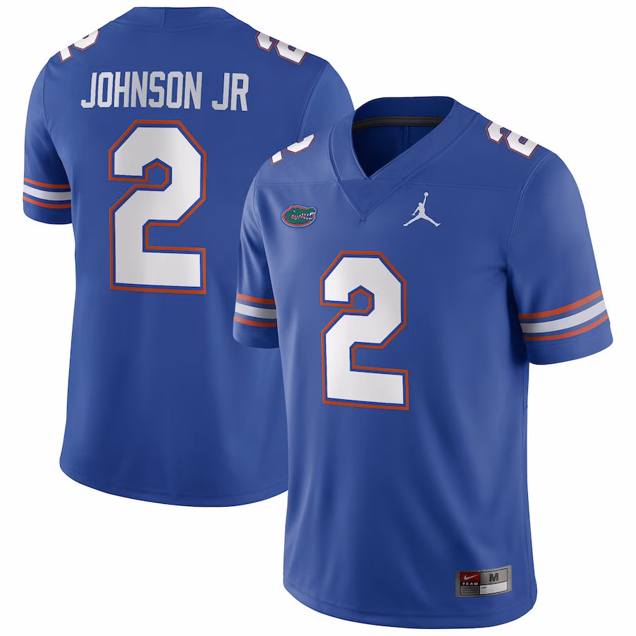 Montrell Johnson Jr. Florida Gators Nike NIL Football Game Jersey - Royal - ujerseystore