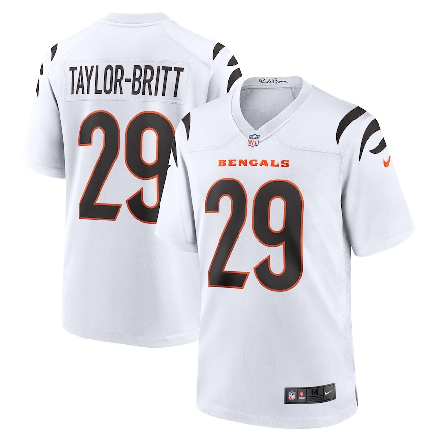 Men's Cincinnati Bengals Cam Taylor-Britt Nike  White  Game Jersey - ujerseystore