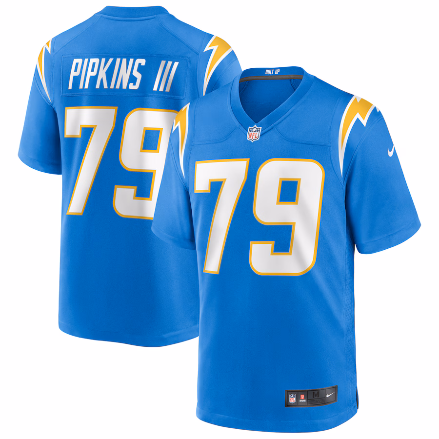 Men's Los Angeles Chargers Trey Pipkins III Nike Powder Blue Game Jersey - ujerseystore