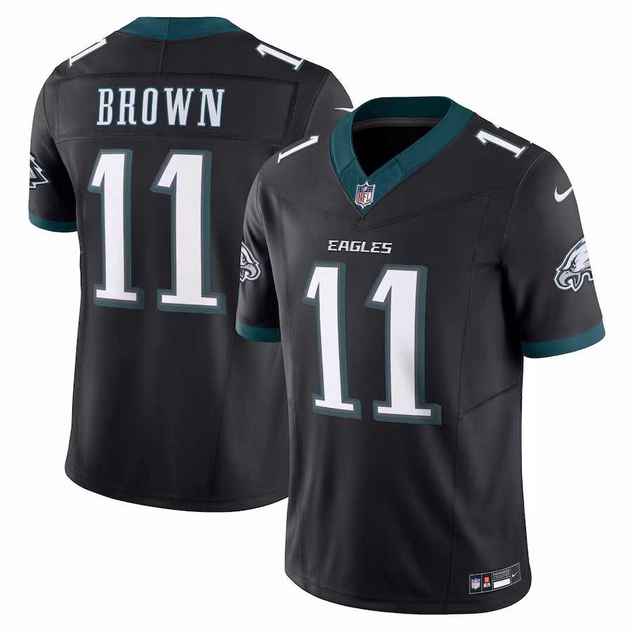 Men's Philadelphia Eagles A.J. Brown Nike Black Alternate Vapor F.U.S.E. Limited Jersey - ujerseystore