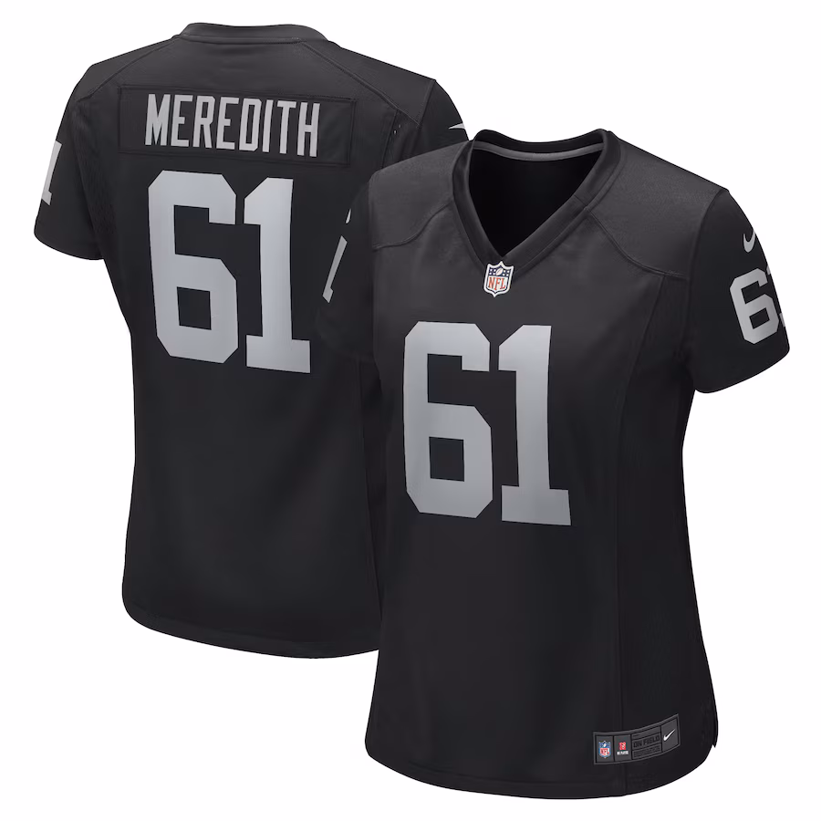Women's Las Vegas Raiders Jordan Meredith Nike Black Game Player Jersey - ujerseystore