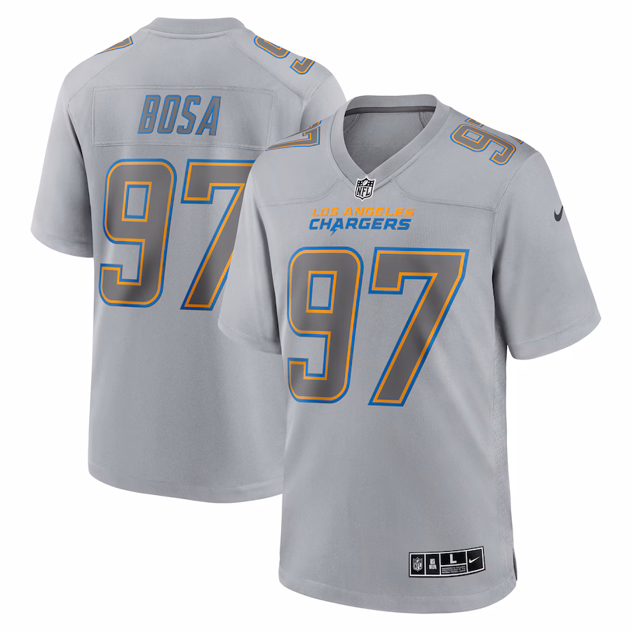 Men's Los Angeles Chargers Joey Bosa Nike Gray Atmosphere Fashion Game Jersey - ujerseystore