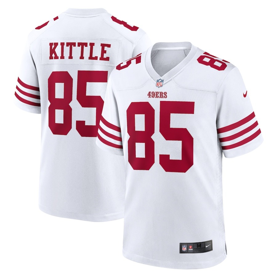 Men's San Francisco 49ers George Kittle Nike White Player Game Jersey - ujerseystore