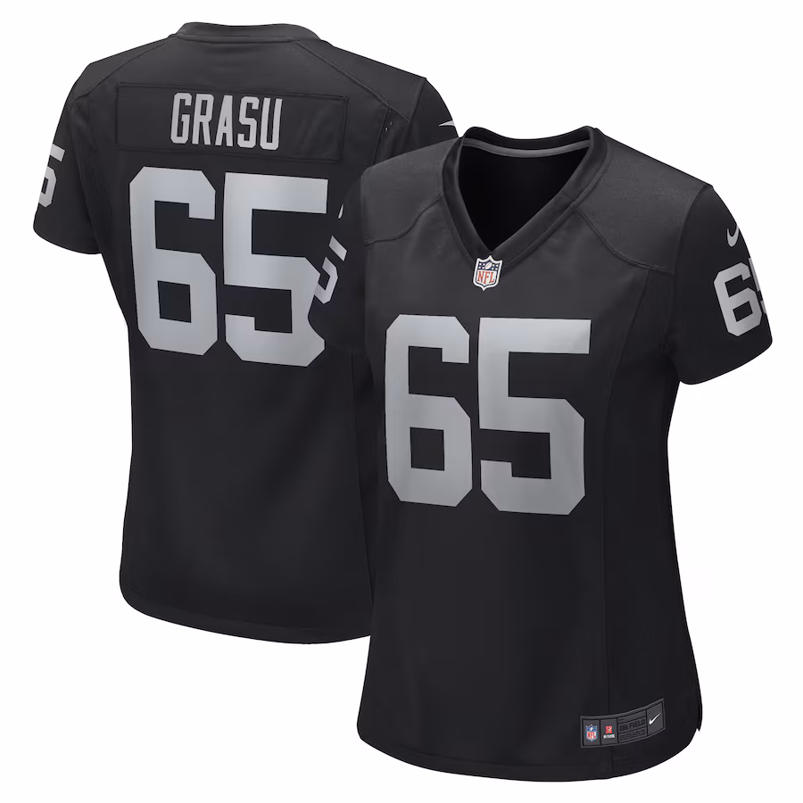 Women's Las Vegas Raiders Hroniss Grasu Nike Black Game Player Jersey - ujerseystore