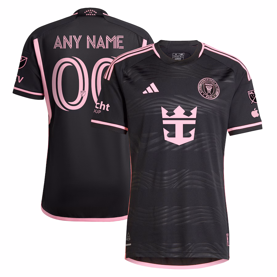 Men's Inter Miami CF  adidas Black 2024 La Noche Authentic Custom Jersey - ujerseystore