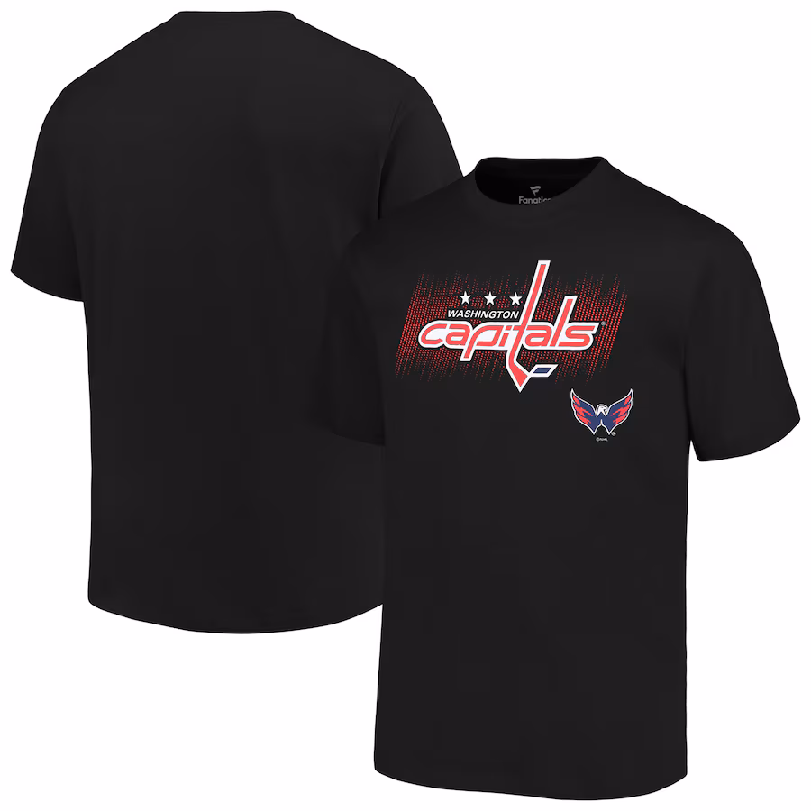 Men's Washington Capitals Fanatics Black Big & Tall Wordmark T-Shirt - ujerseystore
