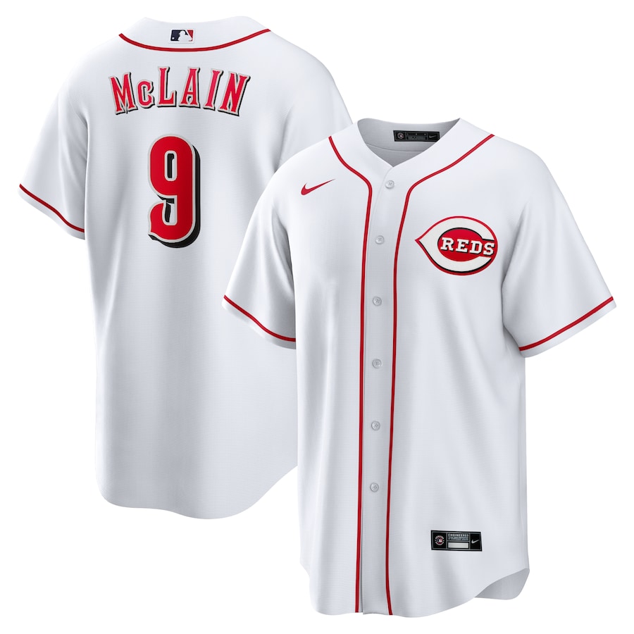 Men's Cincinnati Reds Matt McLain Nike White Home Replica Jersey - ujerseystore