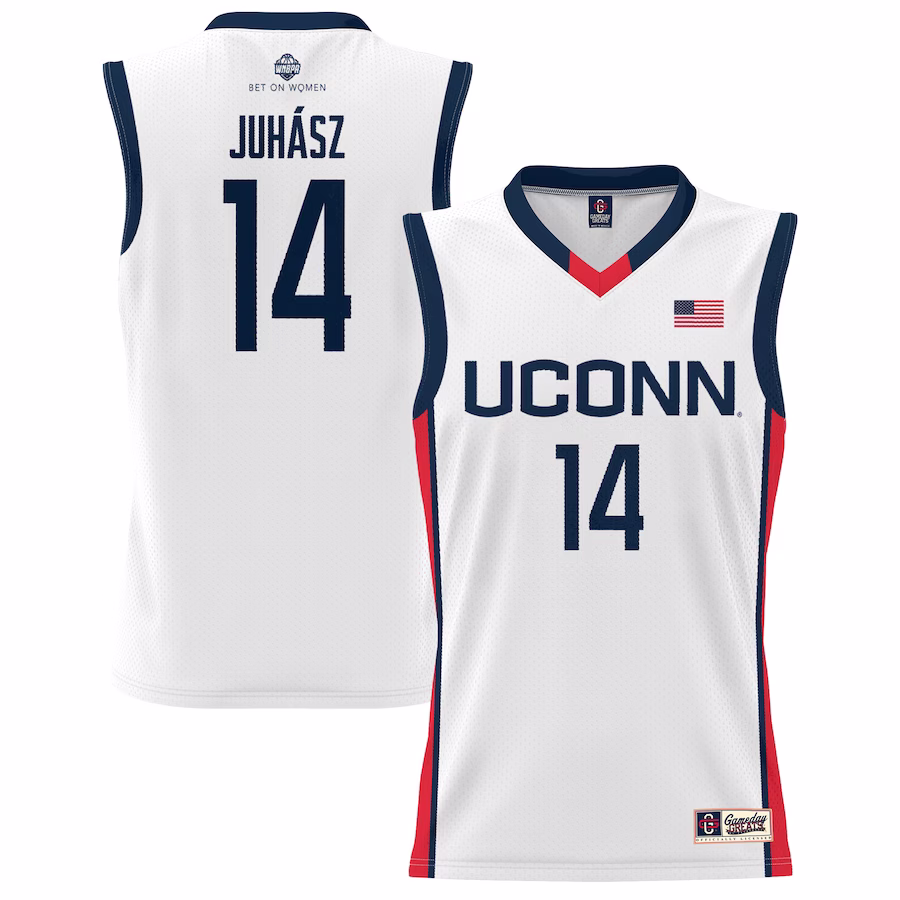 Dorka Juhasz UConn Huskies GameDay Greats Unisex Lightweight Basketball Alumni Jersey - White - ujerseystore