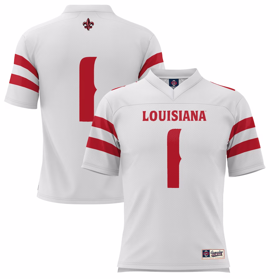 #1 Louisiana Ragin' Cajuns GameDay Greats Football Jersey - White - ujerseystore