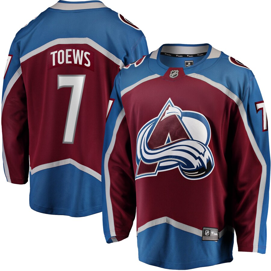 Men's Colorado Avalanche Devon Toews Fanatics Branded Burgundy Home Breakaway Player Jersey - ujerseystore