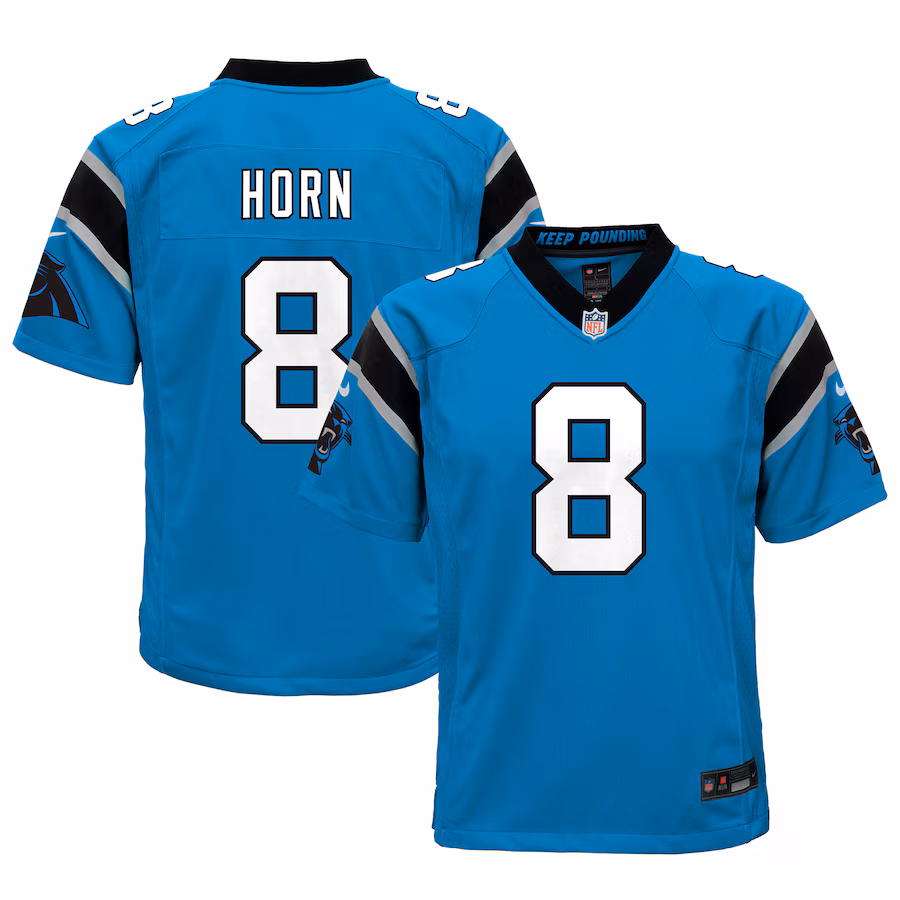 Youth Carolina Panthers Jaycee Horn Nike Blue Game Jersey - ujerseystore