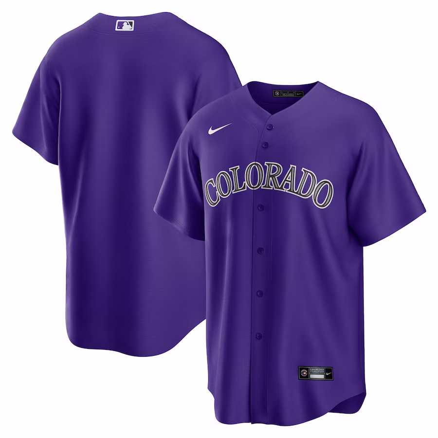 Men's Colorado Rockies Nike Purple Alternate Replica Team Jersey - ujerseystore