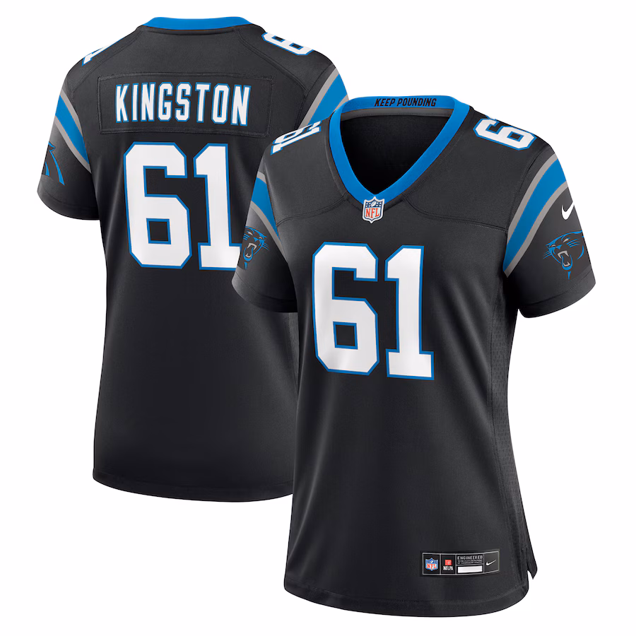 Women's Carolina Panthers Jarrett Kingston Nike Black Game Jersey - ujerseystore