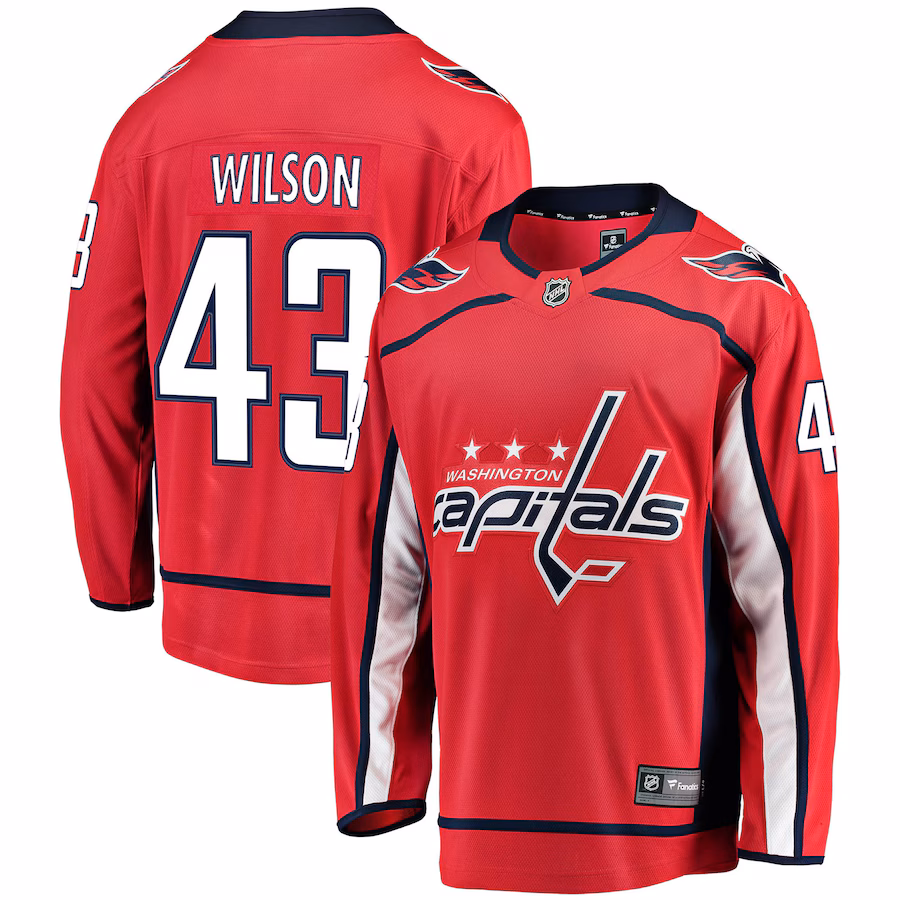 Men's Washington Capitals Tom Wilson Fanatics Red Home Premier Breakaway Player Jersey - ujerseystore