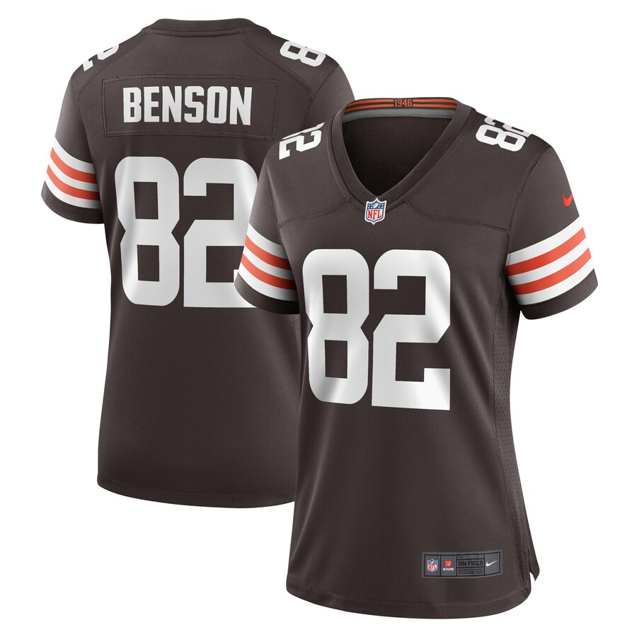 Women's Cleveland Browns Trinity Benson Nike  Brown Team Game Jersey - ujerseystore