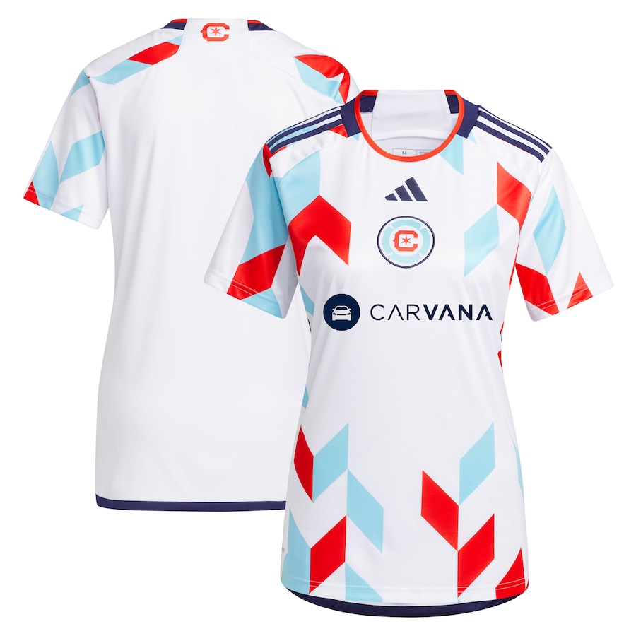 Women's Chicago Fire  adidas White 2024 A Kit For All Replica Jersey - ujerseystore