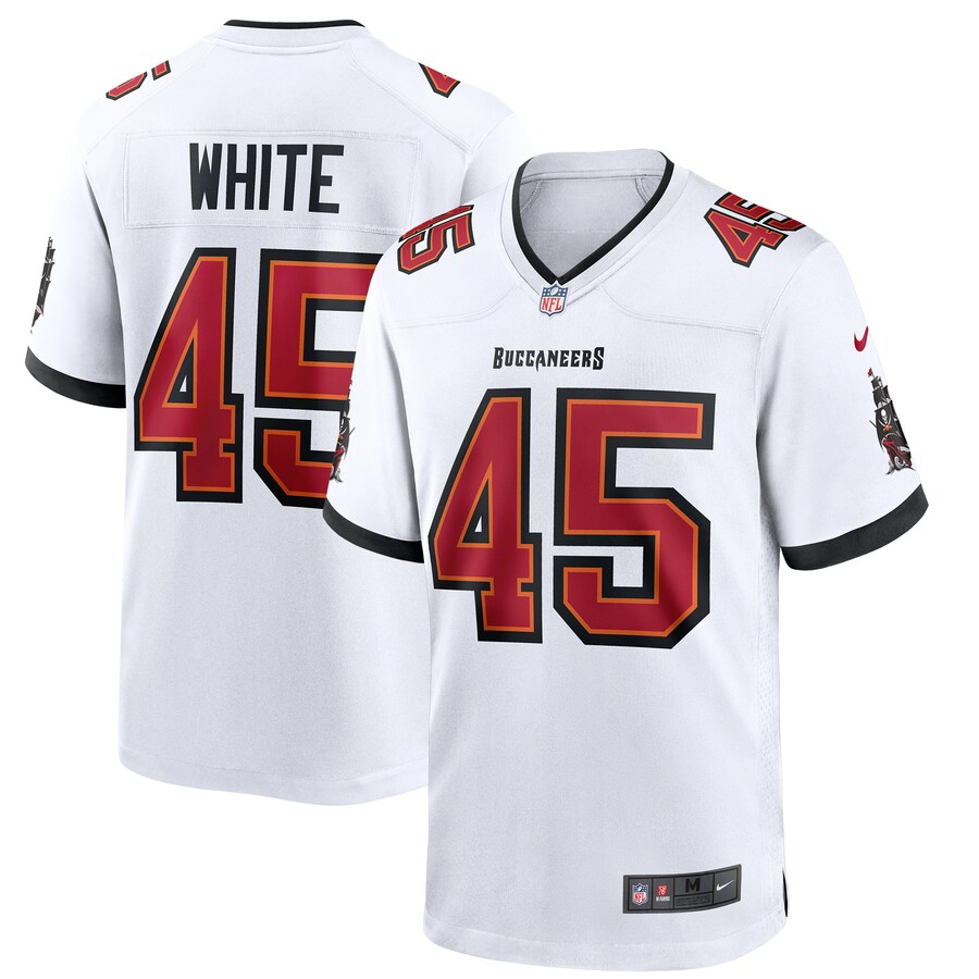 Men's Tampa Bay Buccaneers Devin White Nike White Game Jersey - ujerseystore