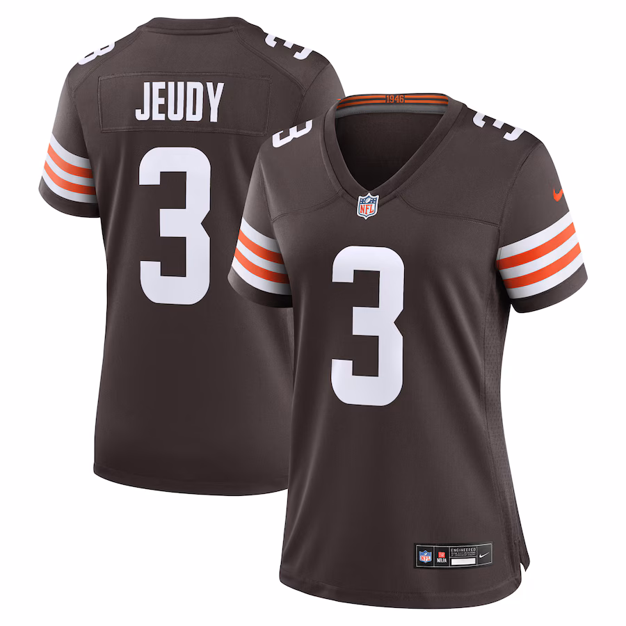 Women's Cleveland Browns Jerry Jeudy Nike  Brown  Game Jersey - ujerseystore