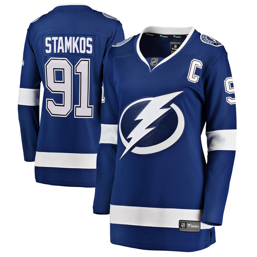 Women's Tampa Bay Lightning Steven Stamkos Fanatics Branded Blue Home Breakaway Player Jersey - ujerseystore