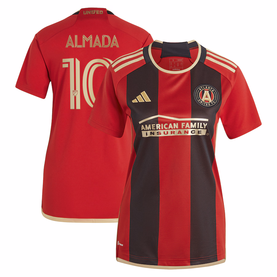 Women's Atlanta United FC Thiago Almada adidas Black 2023 The 17s' Kit Replica Jersey - ujerseystore