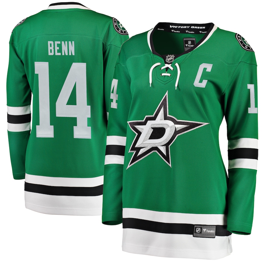 Women's Dallas Stars Jamie Benn Fanatics Branded Green Home Breakaway Player Jersey - ujerseystore