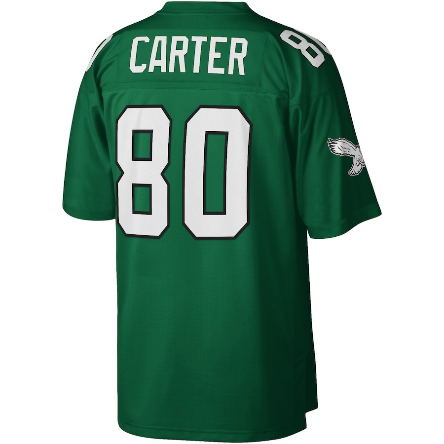 Men's Philadelphia Eagles Cris Carter Mitchell & Ness Kelly Green Legacy Replica Jersey - ujerseystore